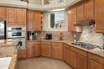 Modern appliances and gas stove top
